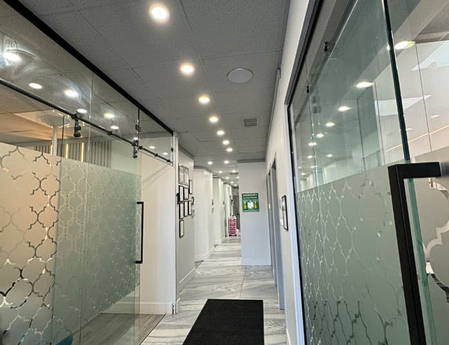 London Square Dental modern reception and waiting area